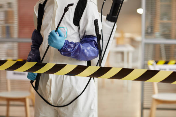 Professional Sewage Cleanup technician working in Austin, IN
